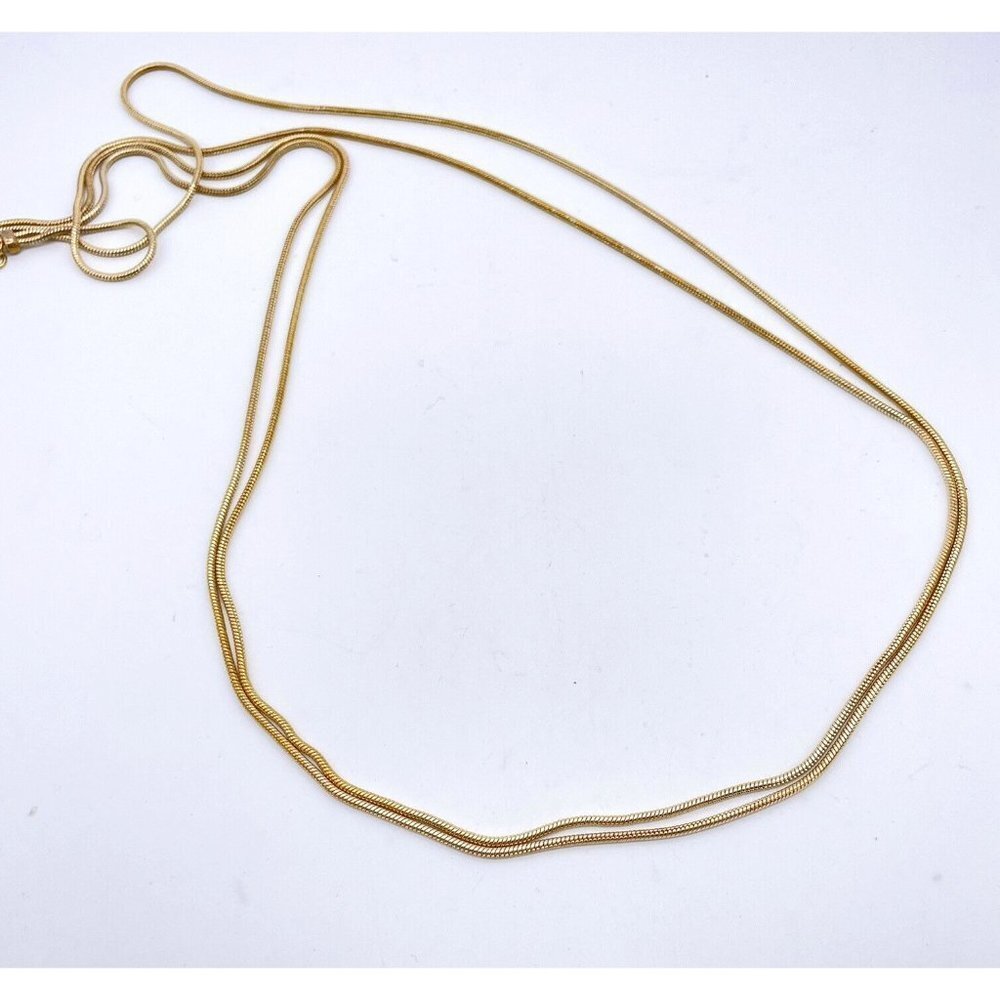 Napier Gold toned Double Strand Round chain Necklace